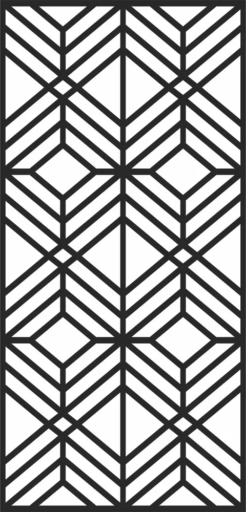 Door Pattern Wall Art — full DXF linework preview