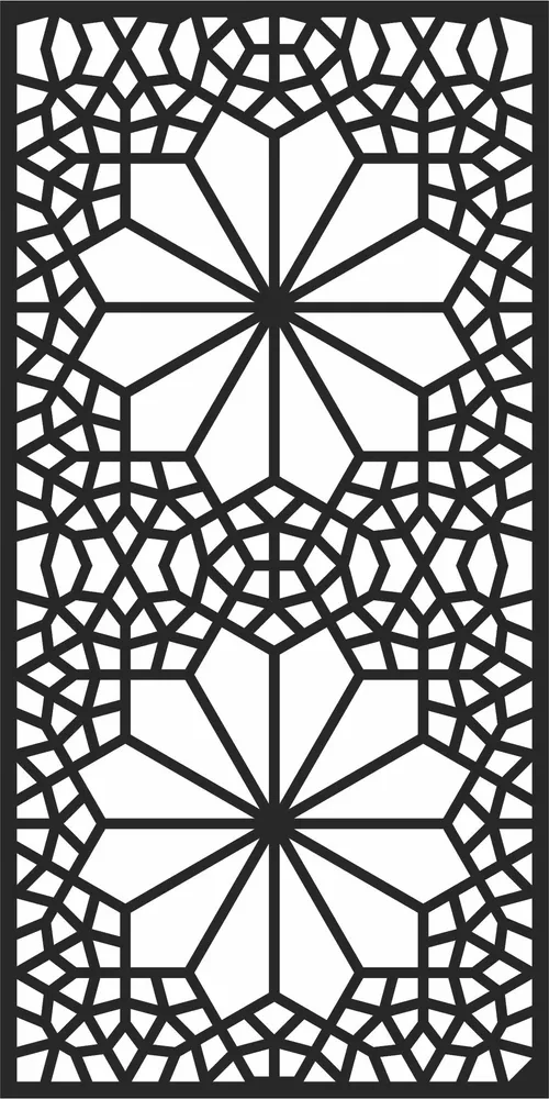 Door Screen Pattern — full DXF linework preview