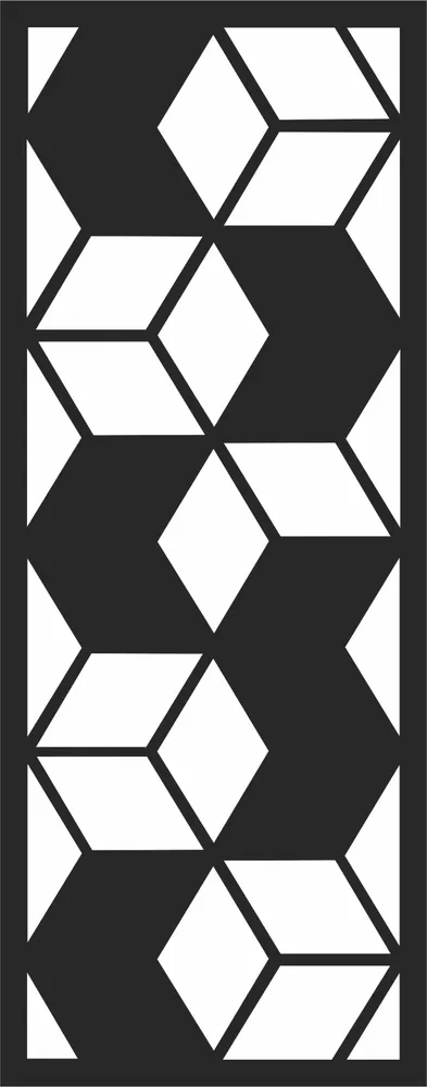 Door Screen Pattern — full DXF linework preview