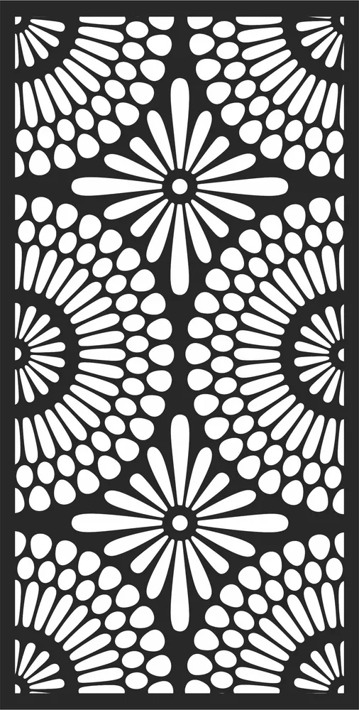 Door Screen Pattern — full DXF linework preview