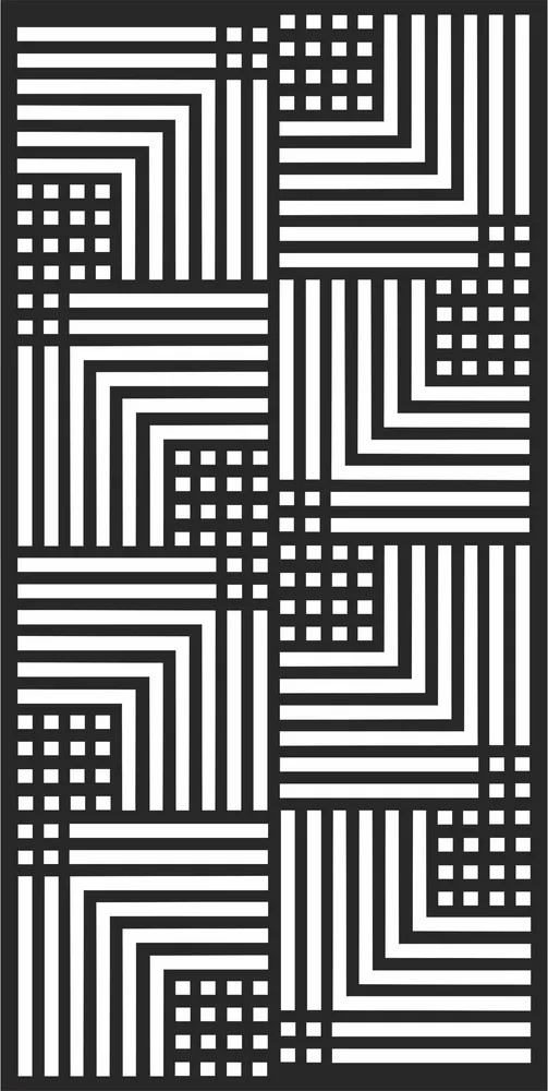 Door Screen Pattern — full DXF linework preview