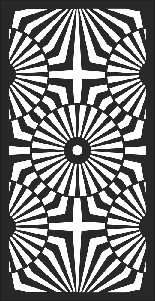 Door Screen Pattern — full DXF linework preview
