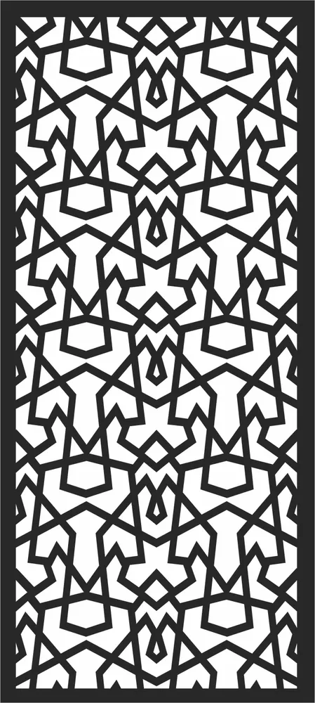 Door Screen Pattern — full DXF linework preview