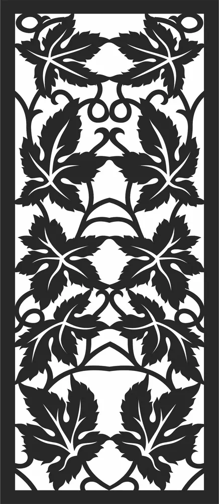 Door Screen Pattern — full DXF linework preview