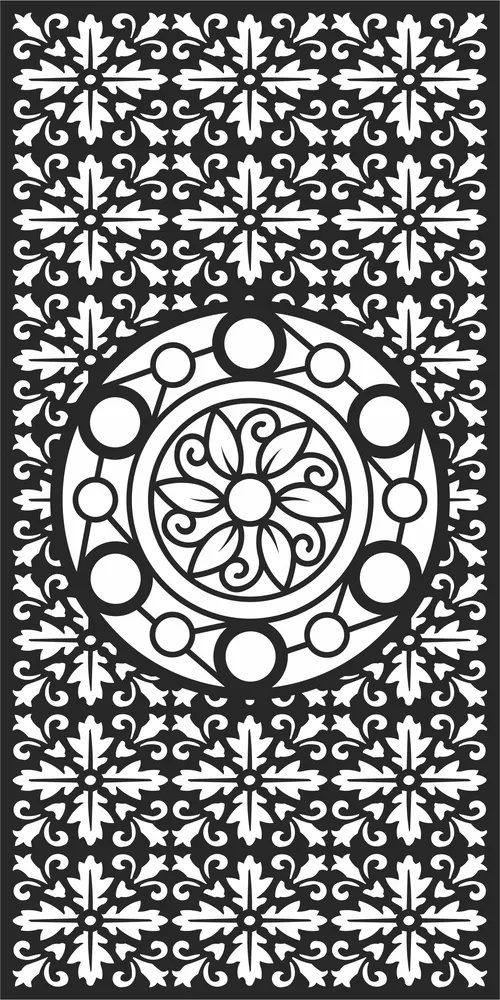 Door Wall Art — full DXF linework preview