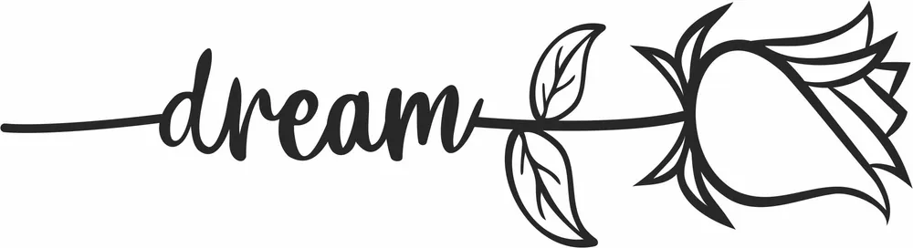 Dream Flower Clipart — full DXF linework preview