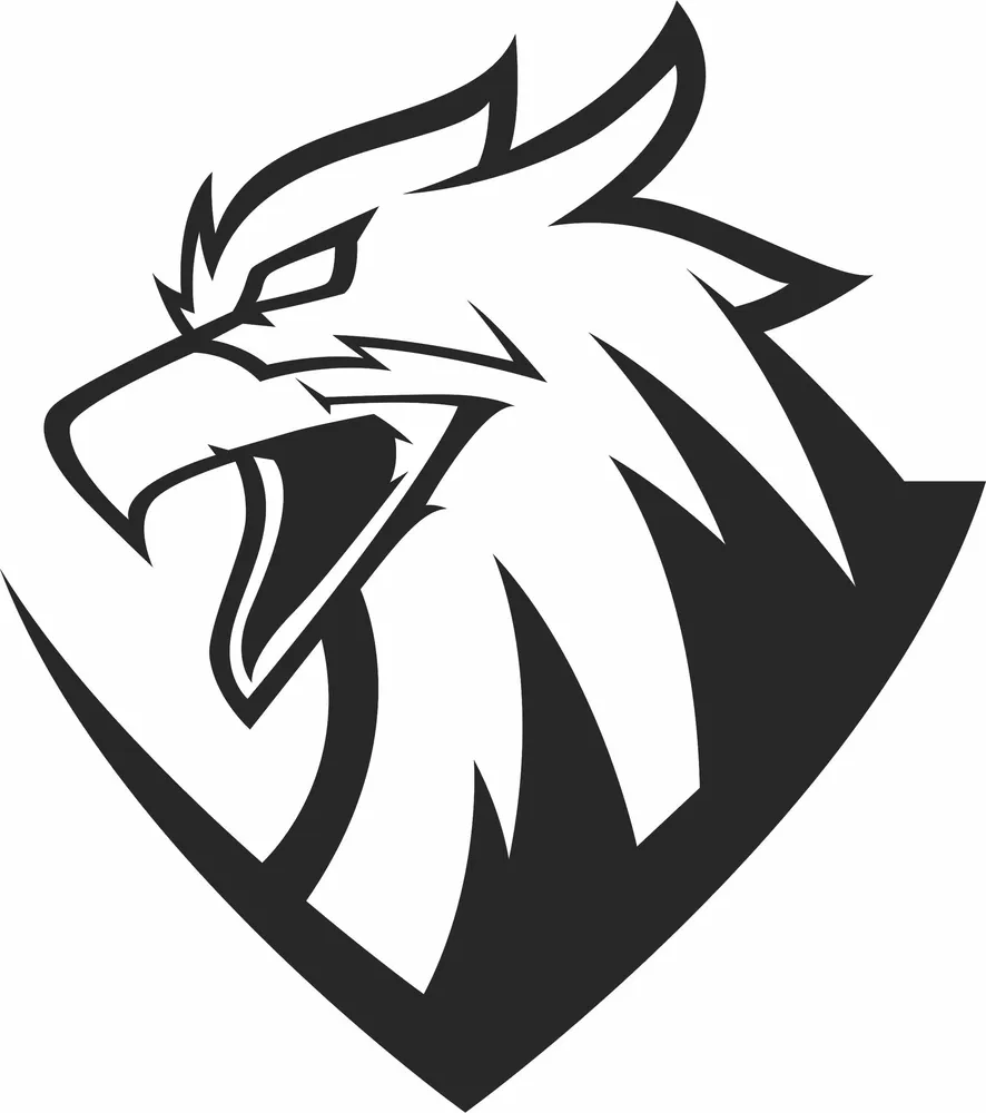 Eagle Logo Sign — full DXF linework preview