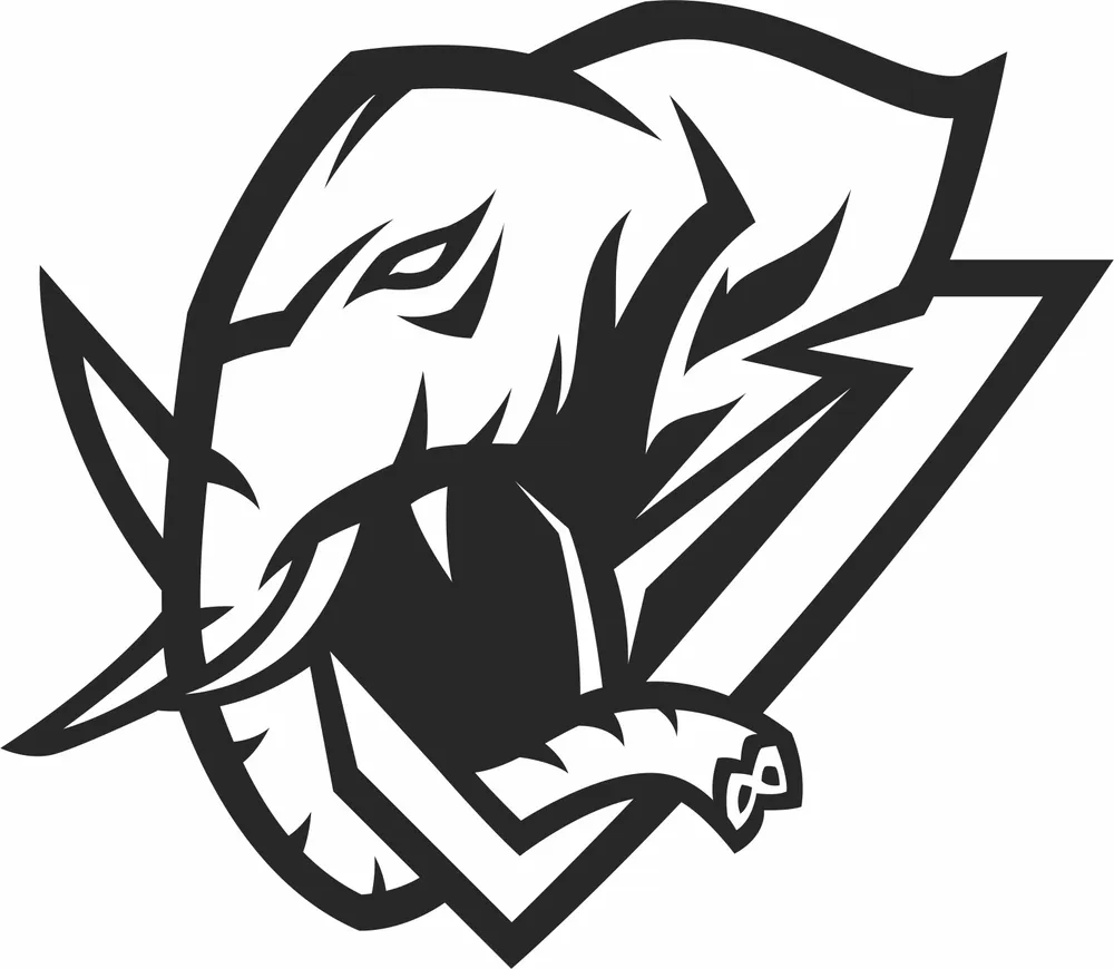 Elephant Logo Sign — full DXF linework preview
