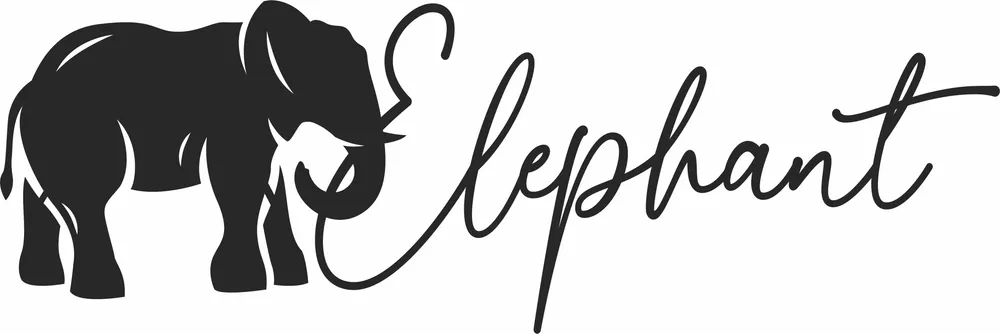 Elephant Sign — full DXF linework preview