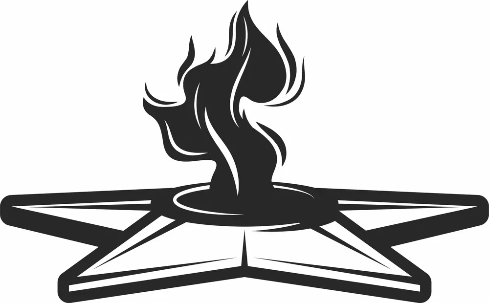 Eternal Flame Clipart — full DXF linework preview