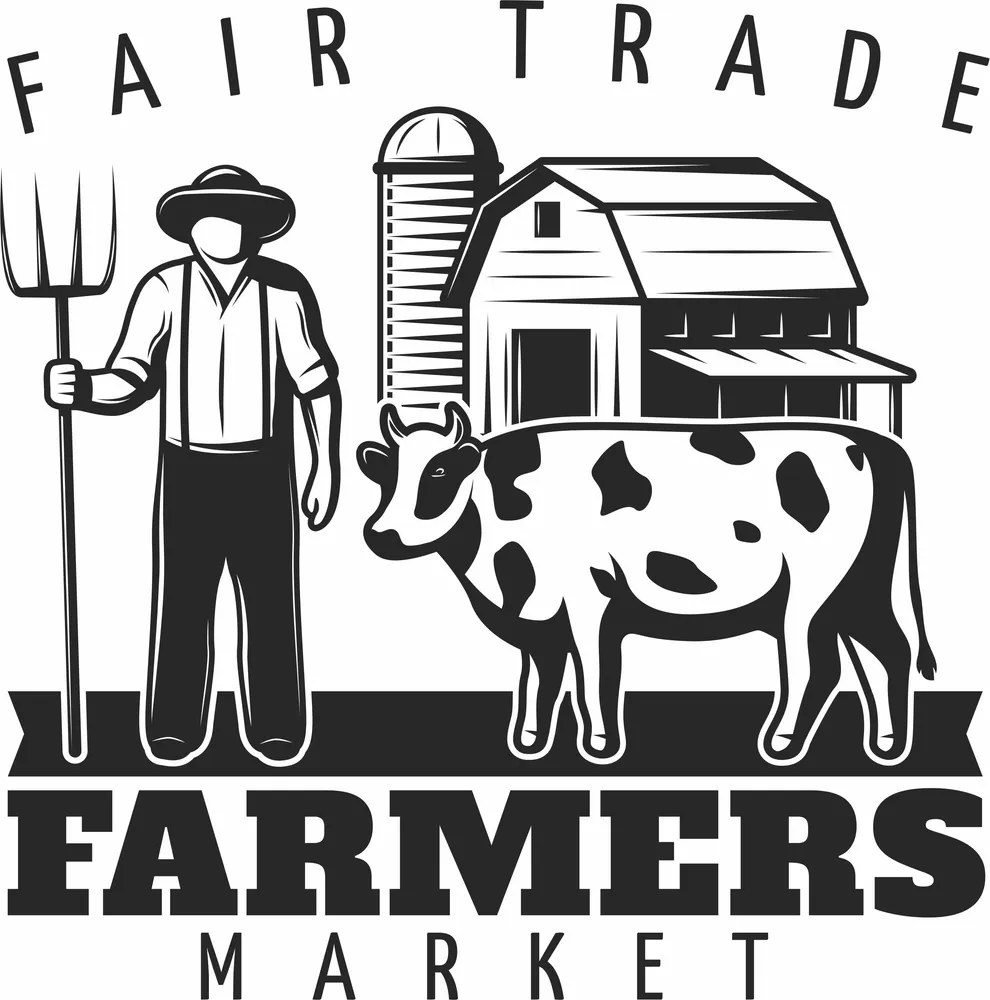 Farmers Logo Sign — full DXF linework preview