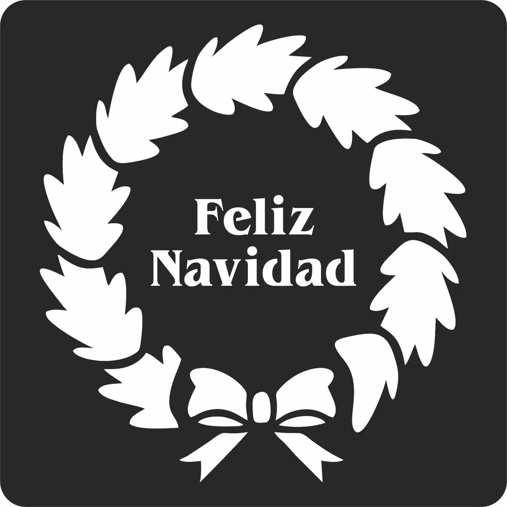 Feliz Navidad Sign — full DXF linework preview