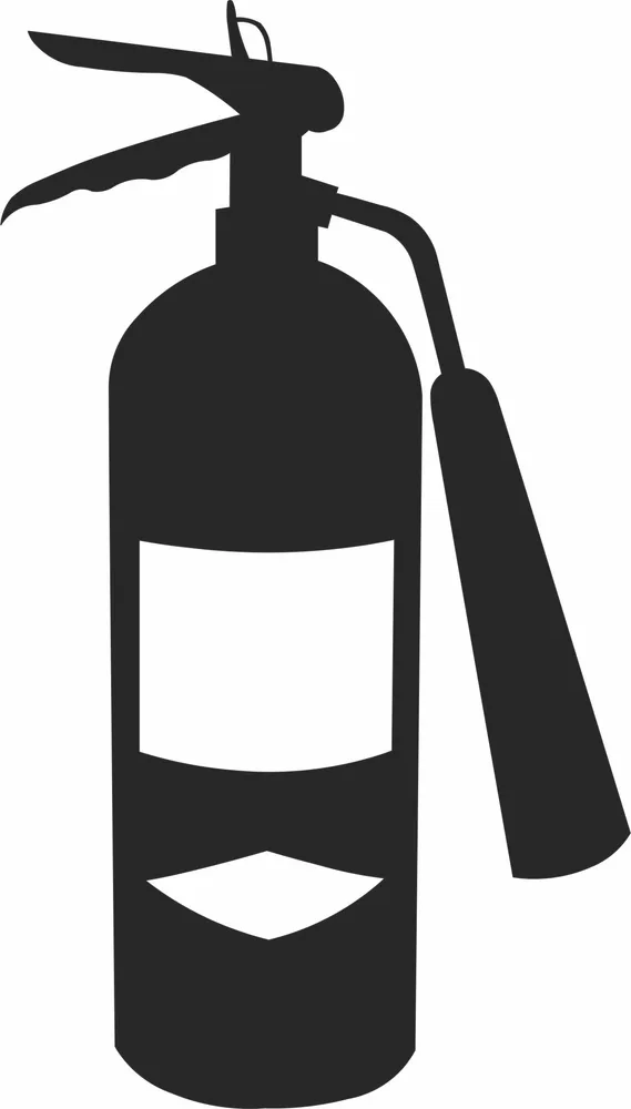 Fire Extinguisher Clipart — full DXF linework preview