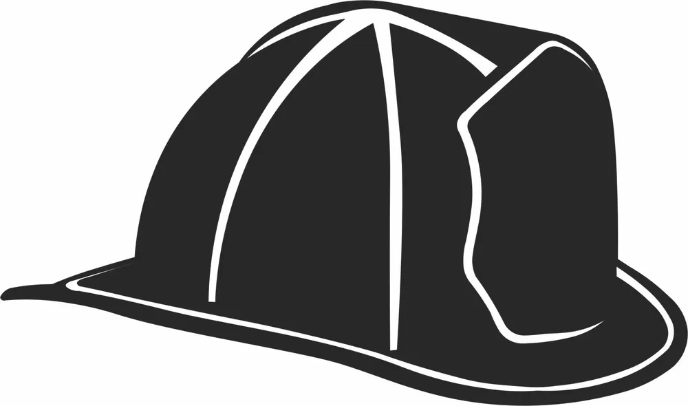 Firemen Hat Wall Art — full DXF linework preview
