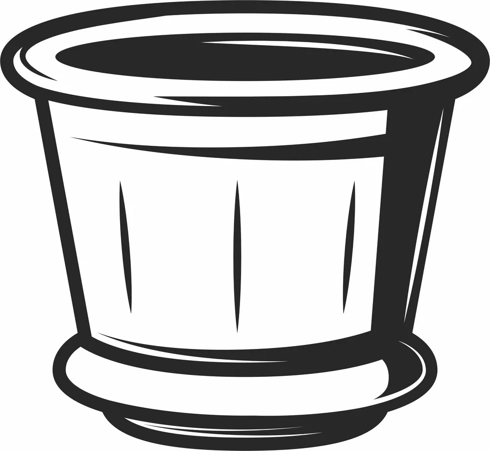 Flower Pot Design — full DXF linework preview