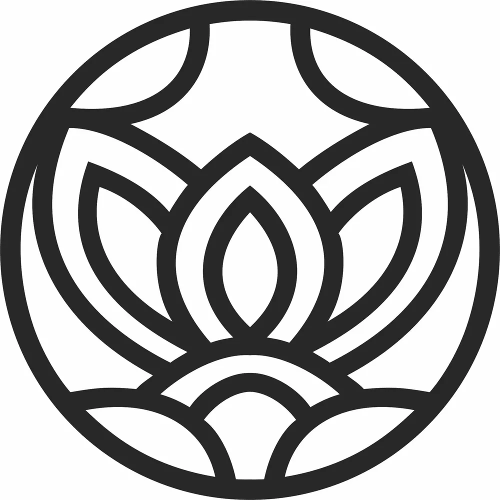 Flower Sign Wall Art — full DXF linework preview
