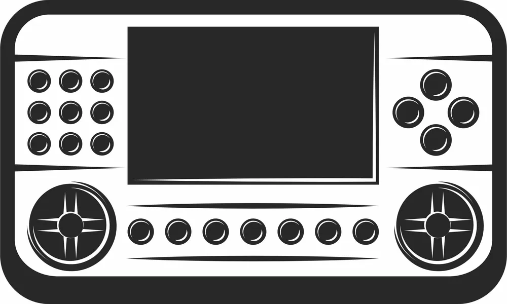 Gamepad Clipart — full DXF linework preview