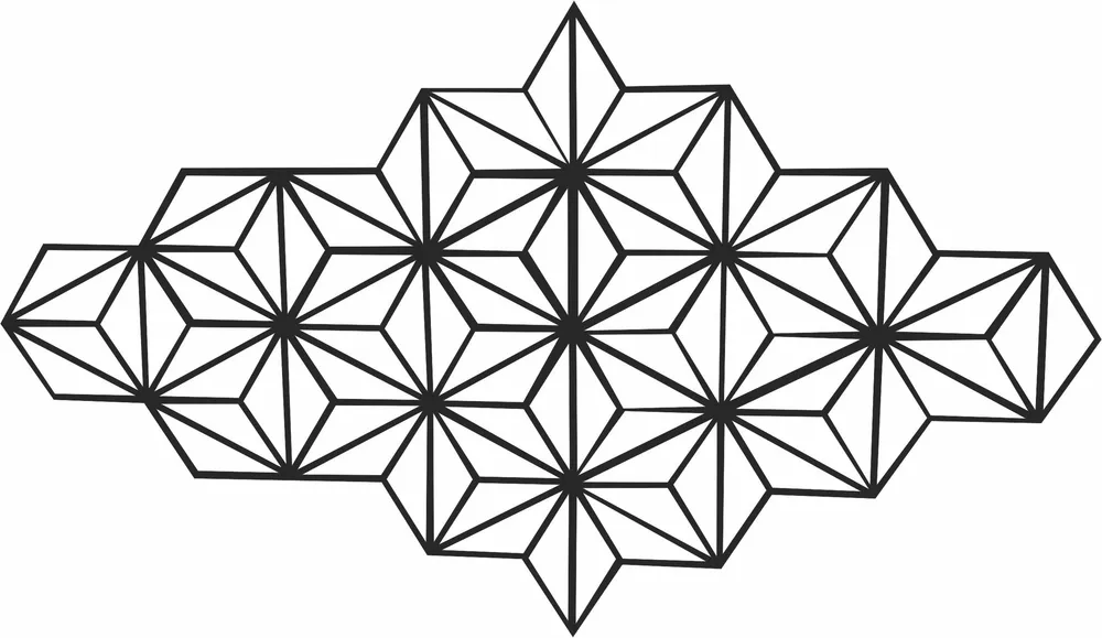 Geometric Mandala Wall Art — full DXF linework preview