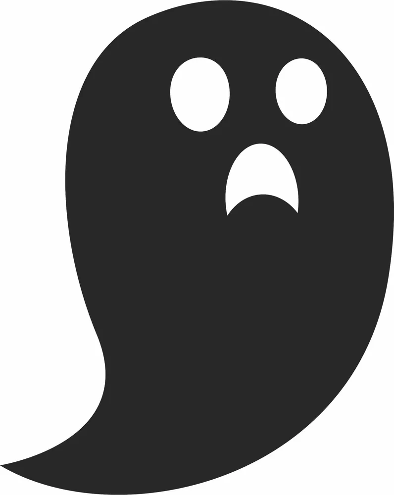 Ghost Halloween Clipart — full DXF linework preview