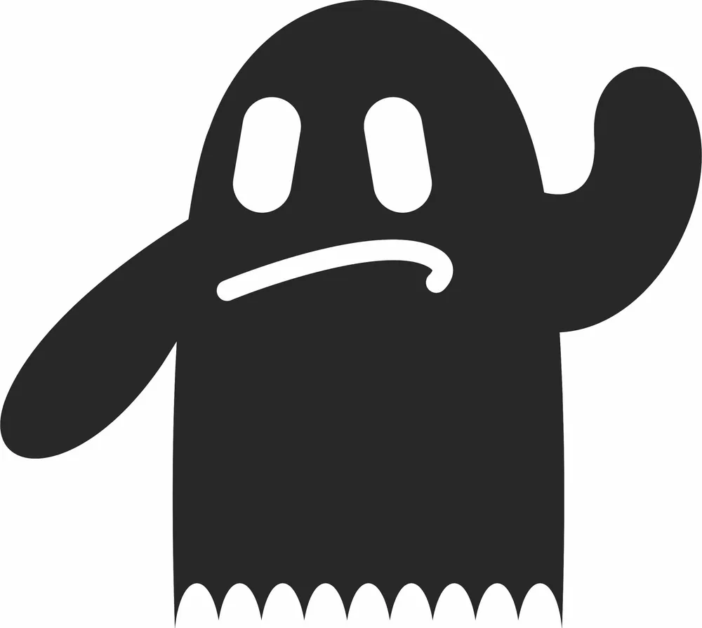 Ghost Halloween Clipart — full DXF linework preview