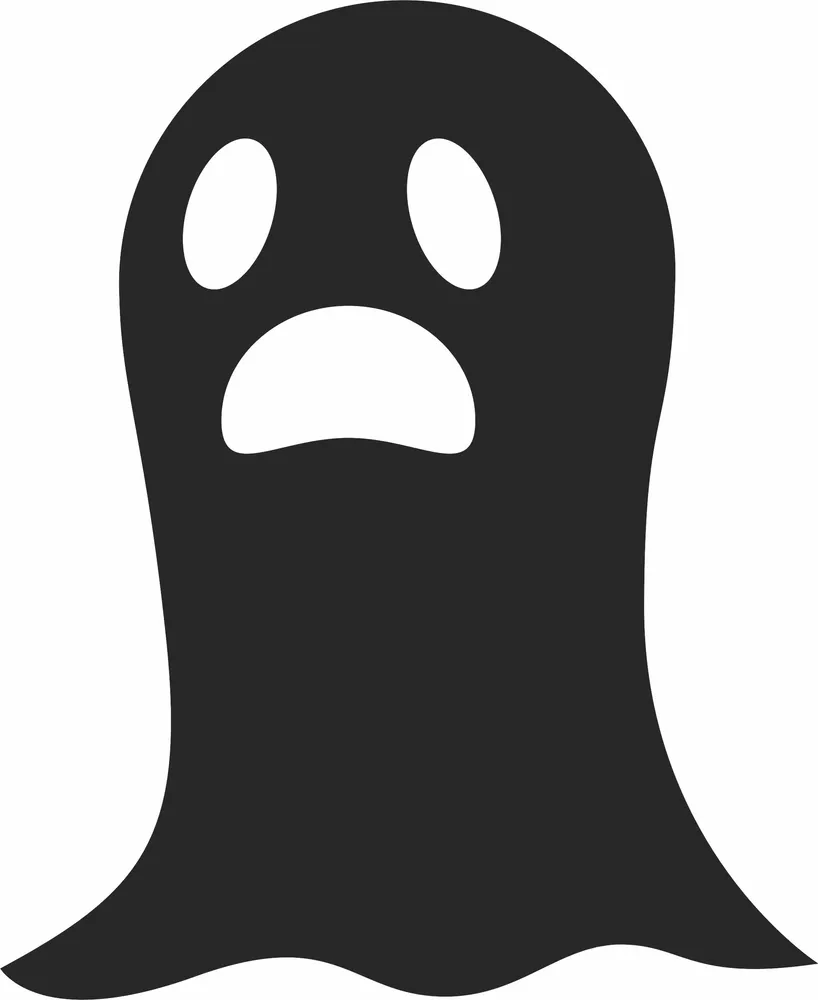 Ghost Halloween Clipart — full DXF linework preview