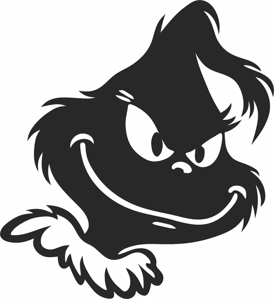 Grinch Clipart — full DXF linework preview