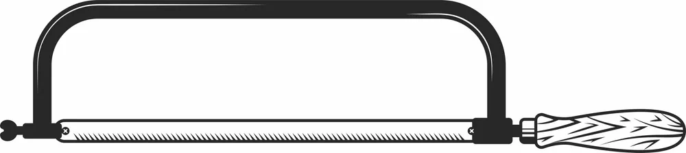 Hacksaw Tool Design — full DXF linework preview
