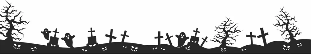 Halloween Cemetery Rip Clipart — full DXF linework preview