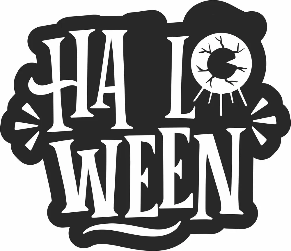 Halloween Clipart — full DXF linework preview