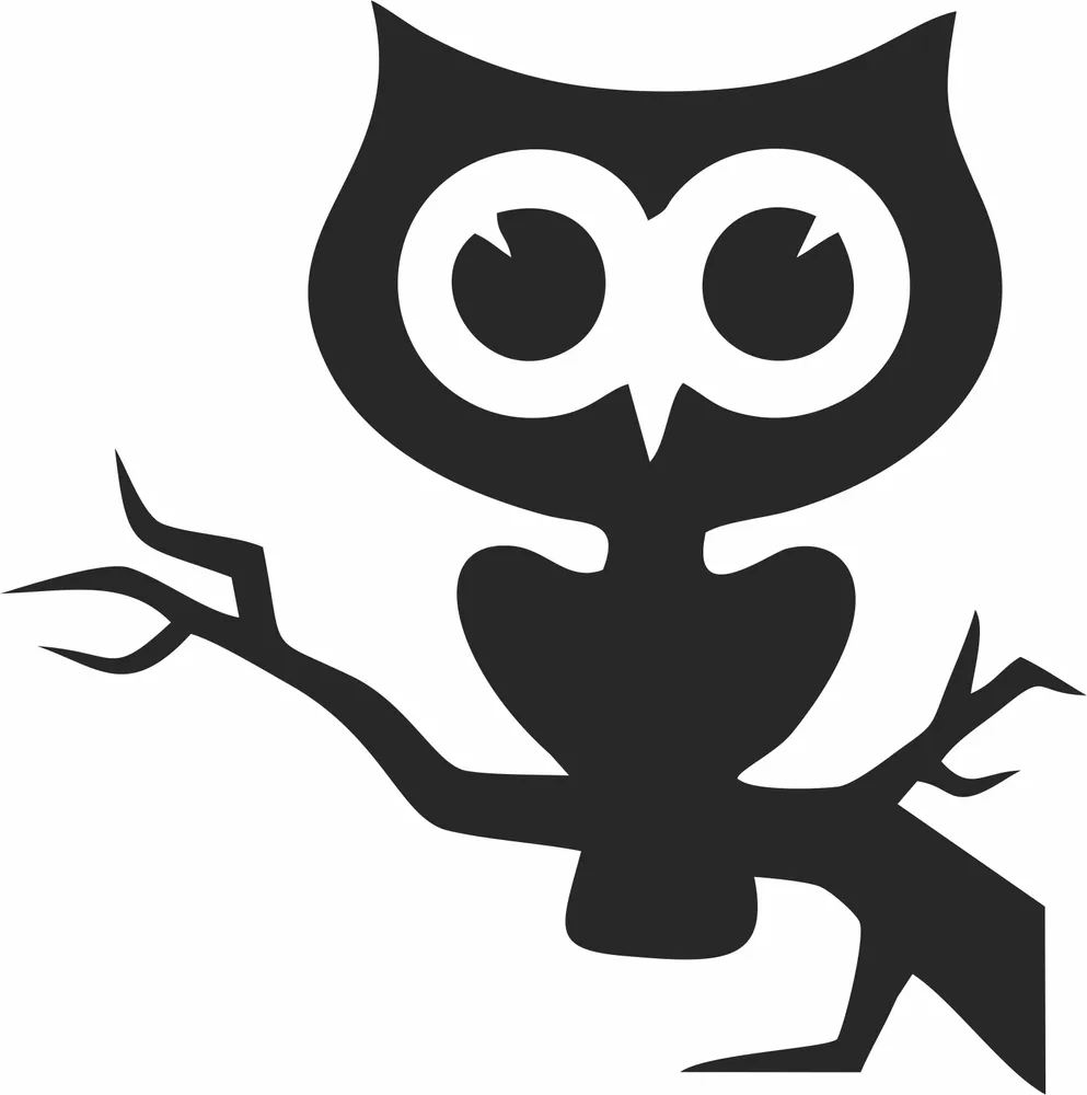 Halloween Owl Clipart — DXF linework preview
