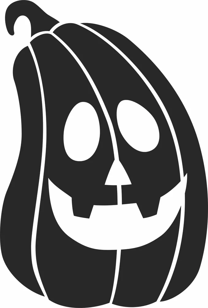 Halloween Pumpkin Clipart — full DXF linework preview