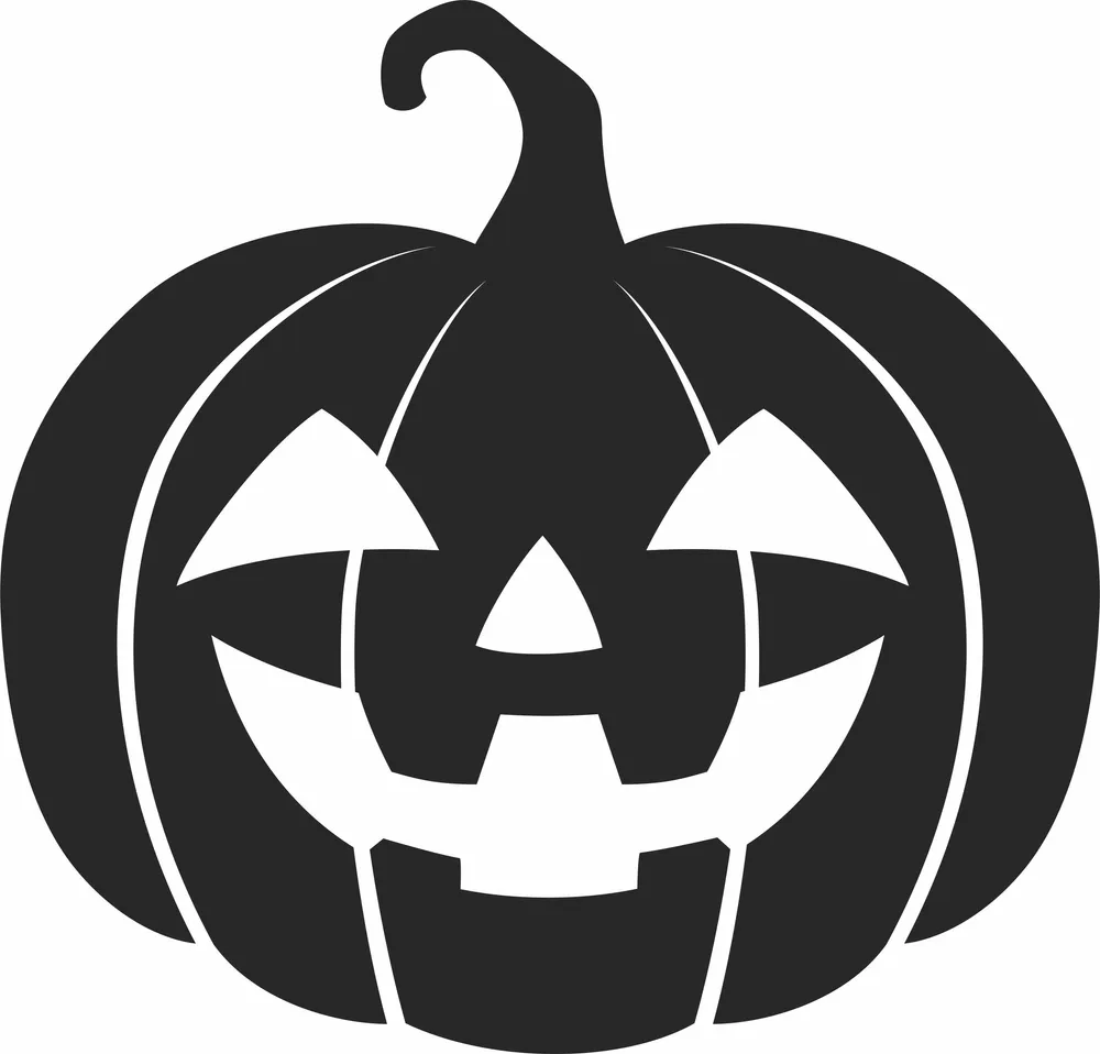 Halloween Pumpkin Clipart — full DXF linework preview