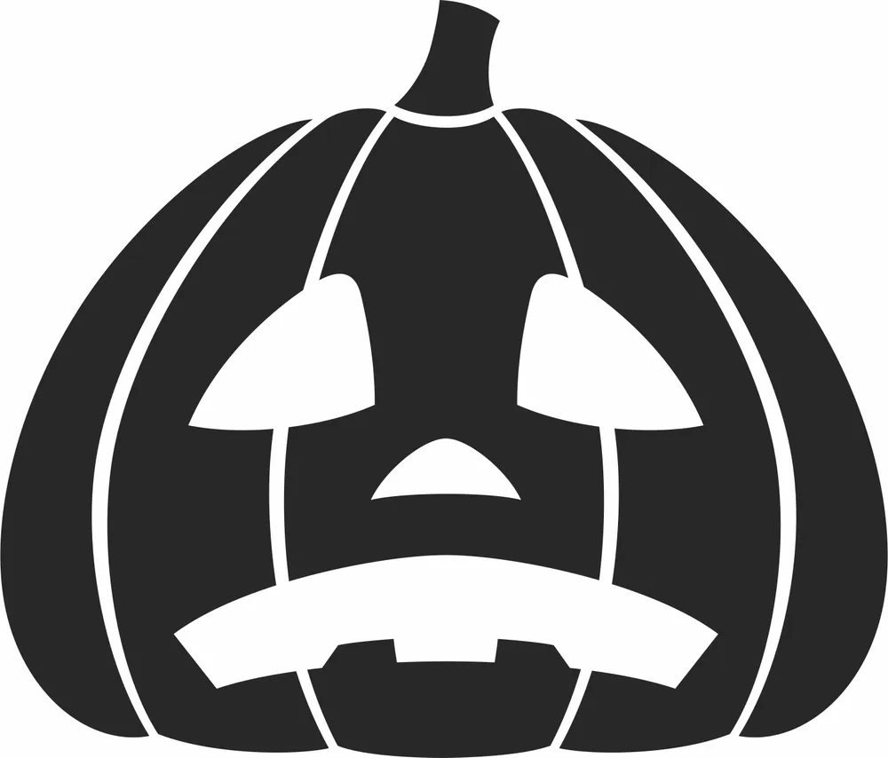 Halloween Pumpkin Clipart — full DXF linework preview