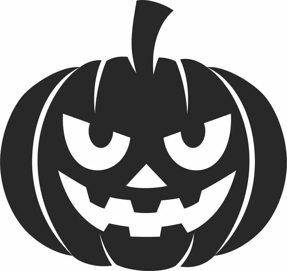 Halloween Pumpkin Clipart — full DXF linework preview