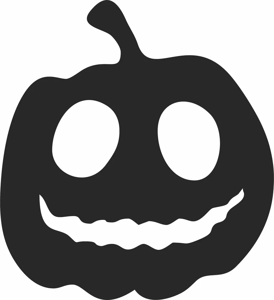 Halloween Pumpkin Clipart — full DXF linework preview