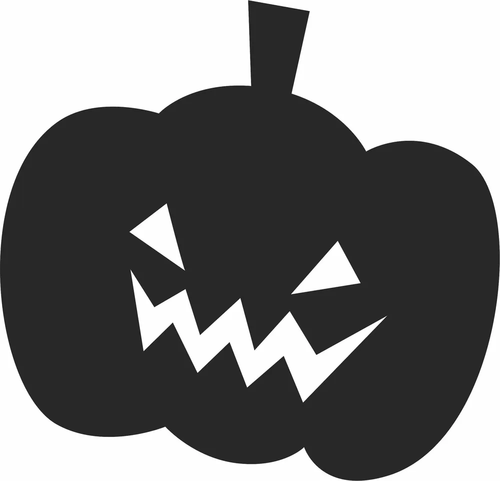 Halloween Pumpkin Clipart — full DXF linework preview