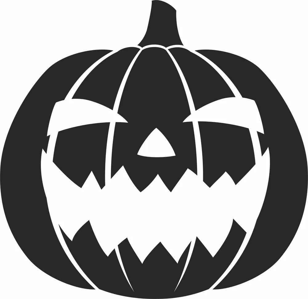 Halloween Pumpkin Wall Art — full DXF linework preview