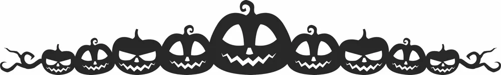 Halloween Pumpkins Clipart — full DXF linework preview