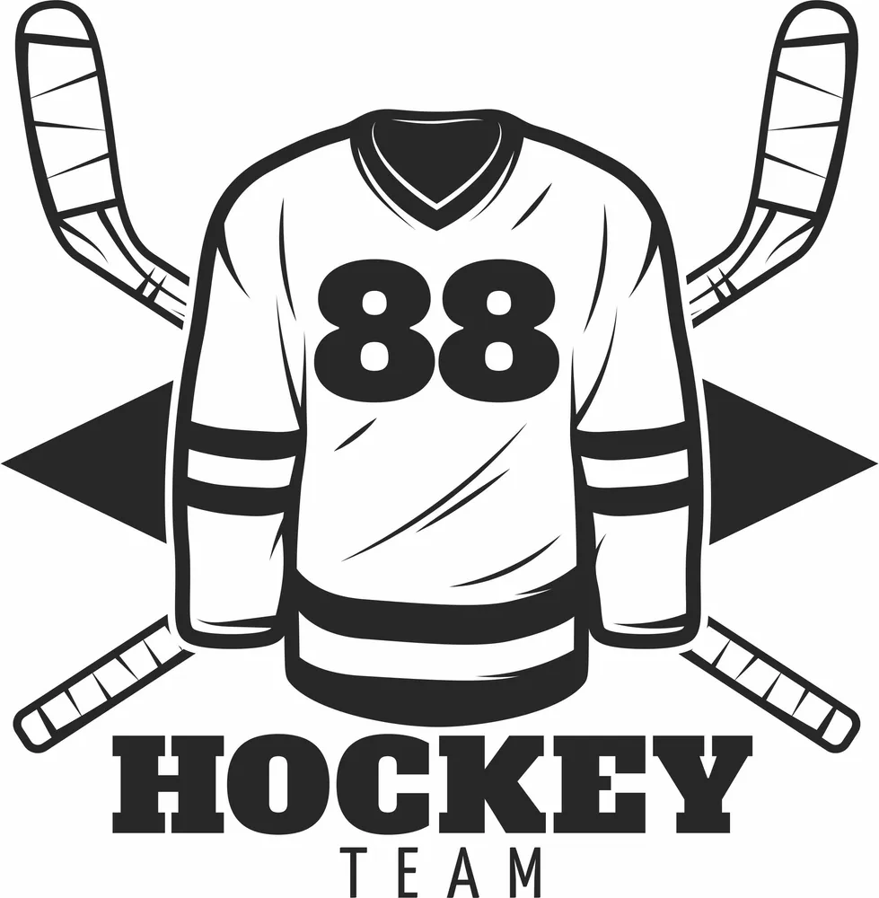 Hockey Logo Sign — full DXF linework preview