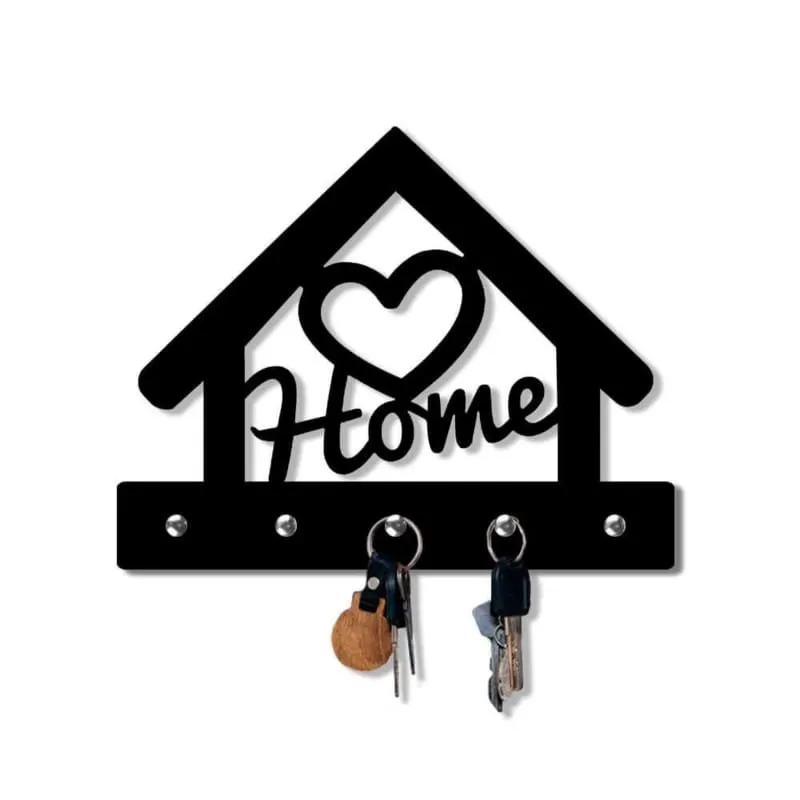 Home Sweet Home Key Holder — DXF linework preview