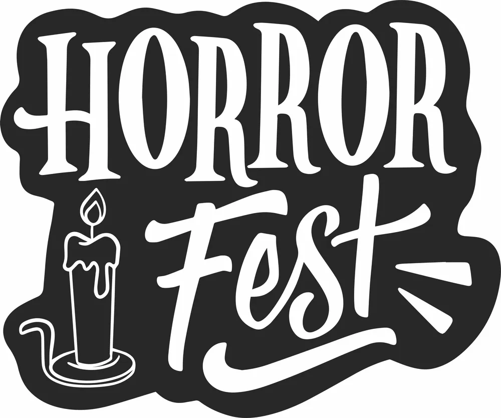 Horror Fest Halloween Clipart — full DXF linework preview