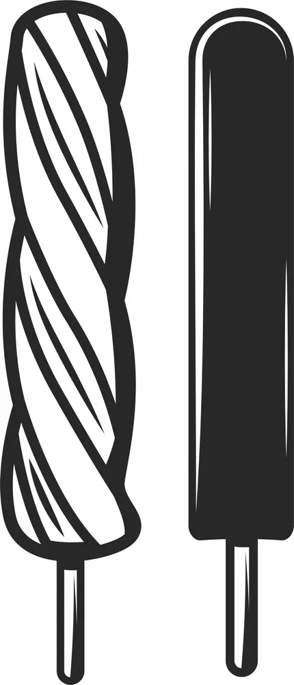 Ice Lolly Clipart — full DXF linework preview