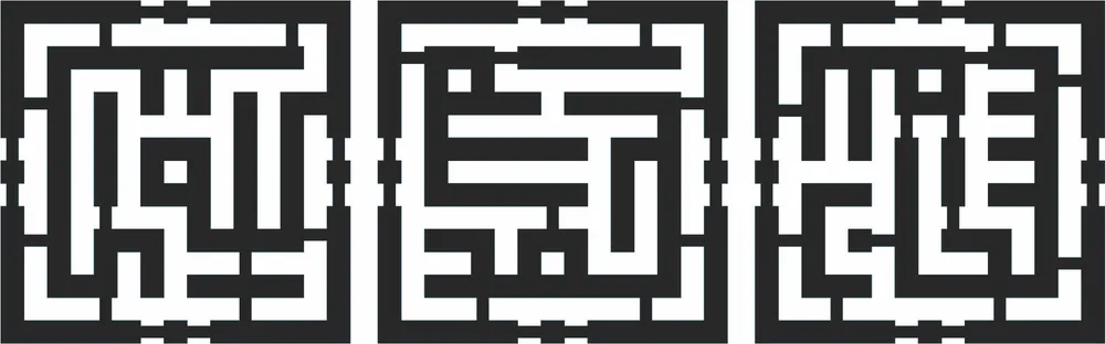 Islam Ramadan Sign — DXF linework preview