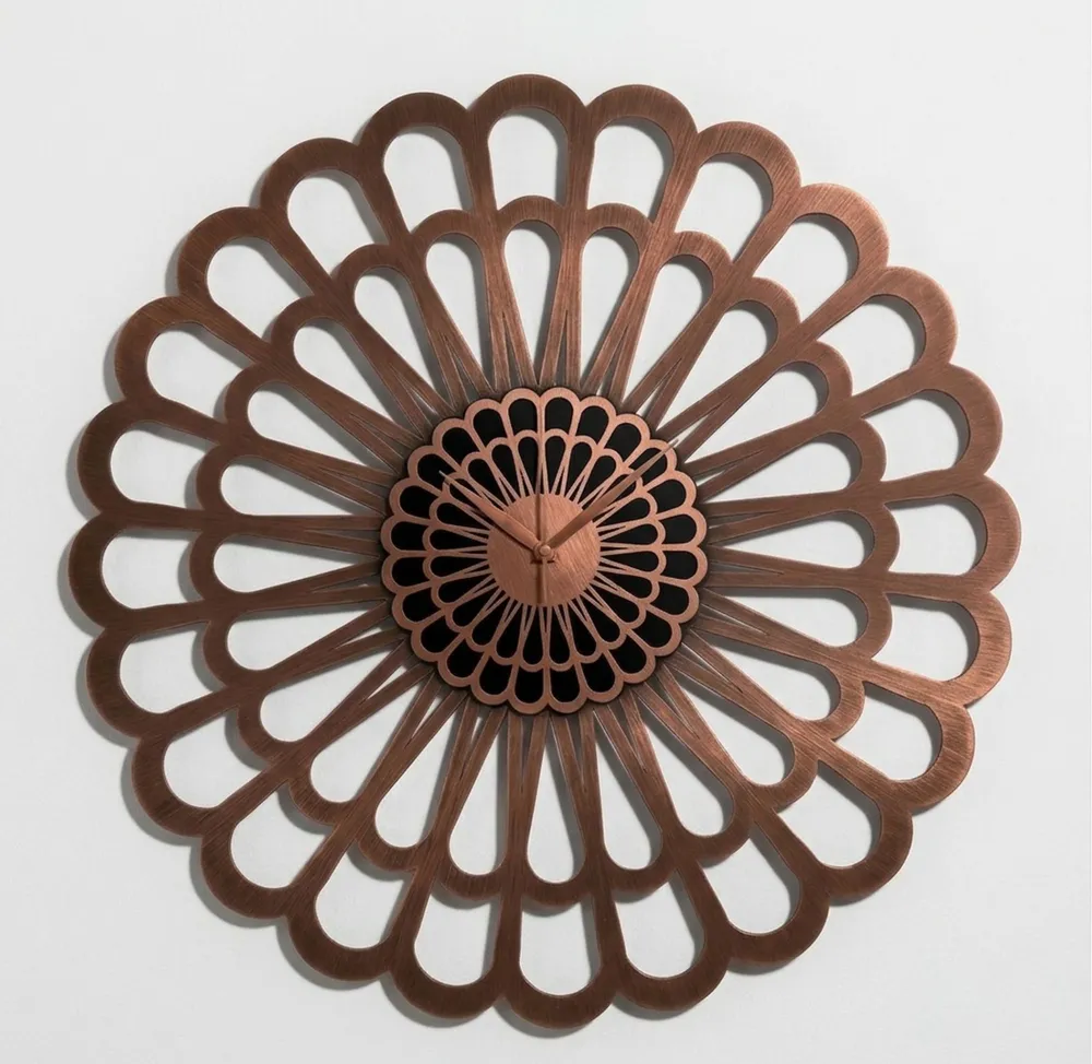 Karlsson Sunflower Floral Decorative Clock — full DXF linework preview