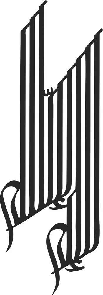 La Ilaha Ila Allah Islam Sign — DXF linework preview