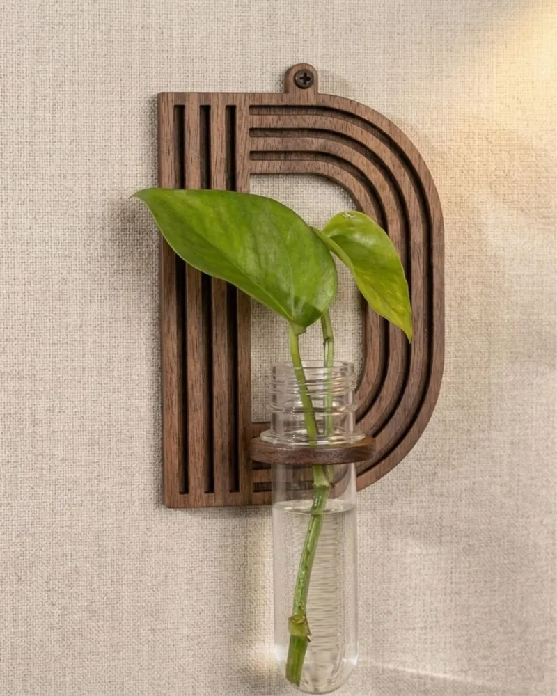 Letter D Wall Propagation Station — DXF linework preview