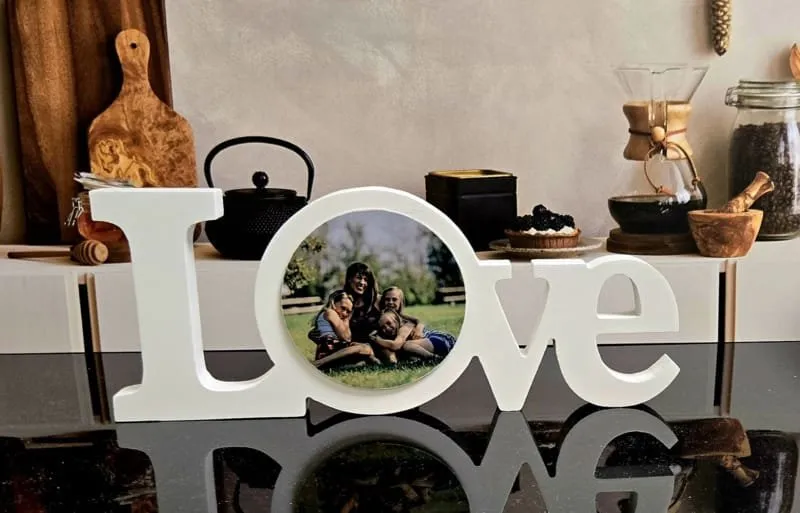 Love Letter Photo Frame — DXF linework preview
