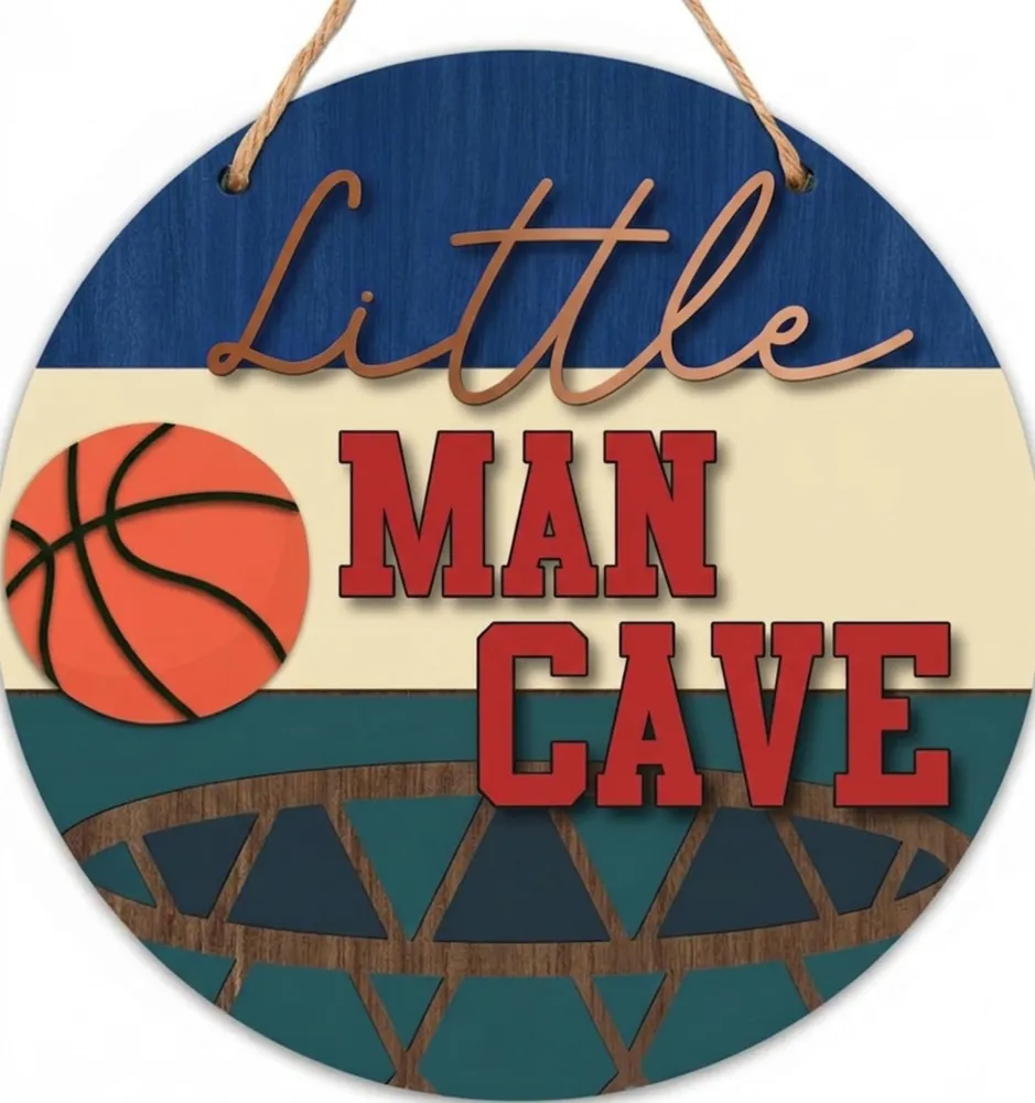 Man Cave Sign — DXF linework preview
