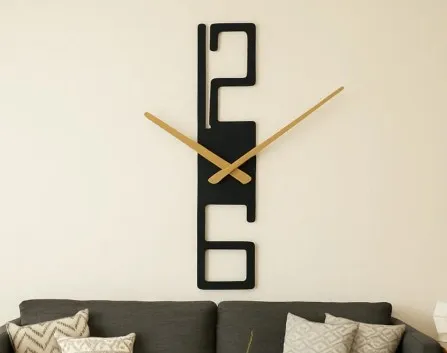 Modern Minimalist Vertical Wall Clock — full DXF linework preview