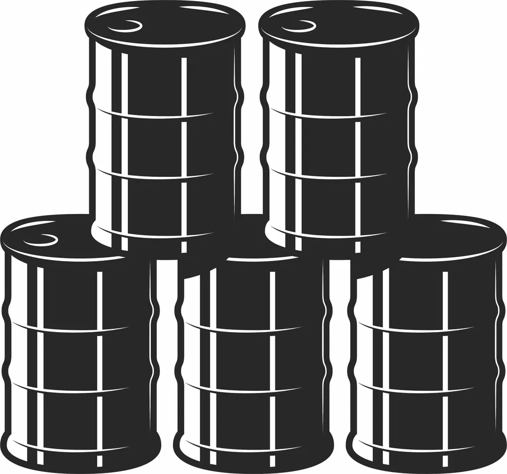 Oil Barrel Clipart — full DXF linework preview
